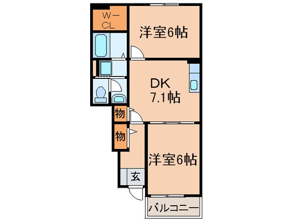 ベル　コリーヌ　Ａの物件間取画像